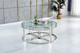 Table basse ELVE chrome Transparent 90x45 cm