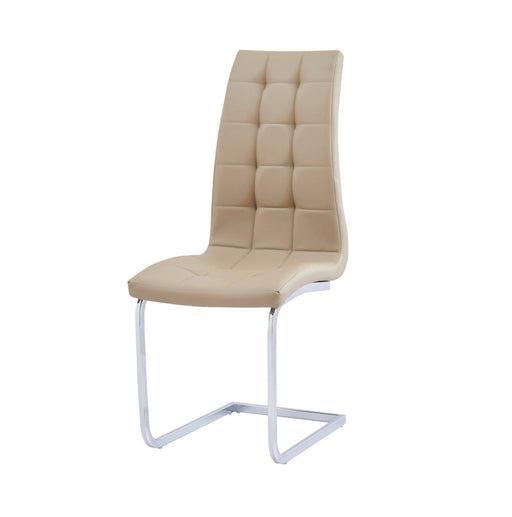 Chaise BELLA simili cuir taupe