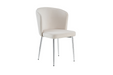 Chaise moderne DIANA chrome velours moka