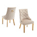Lot de 2 chaises ANNEAU mattelassée et clo?tée Gold velours - image 2