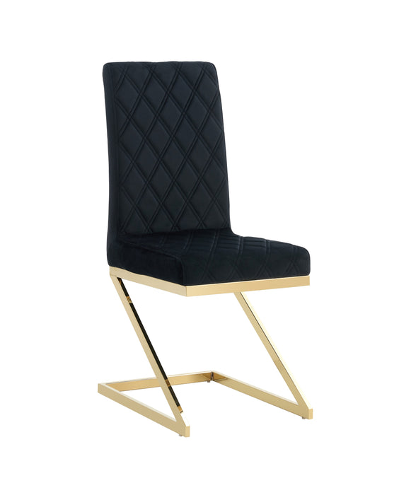 CHAISE COCOMAT MATELASSEE GOLD VELOURS NOIR - image 1