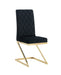 CHAISE COCOMAT MATELASSEE GOLD VELOURS NOIR - image 1