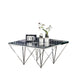 Table Basse carré GIZE verre 80x80 cm chrome