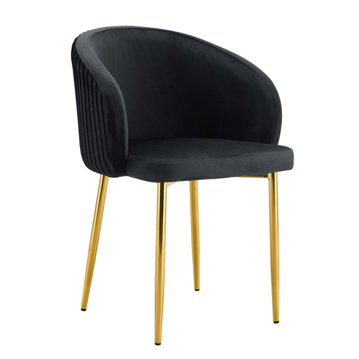 CHAISE AVEC ACCOUDOIR CARLITA NOIR PIED GOLD - image 1