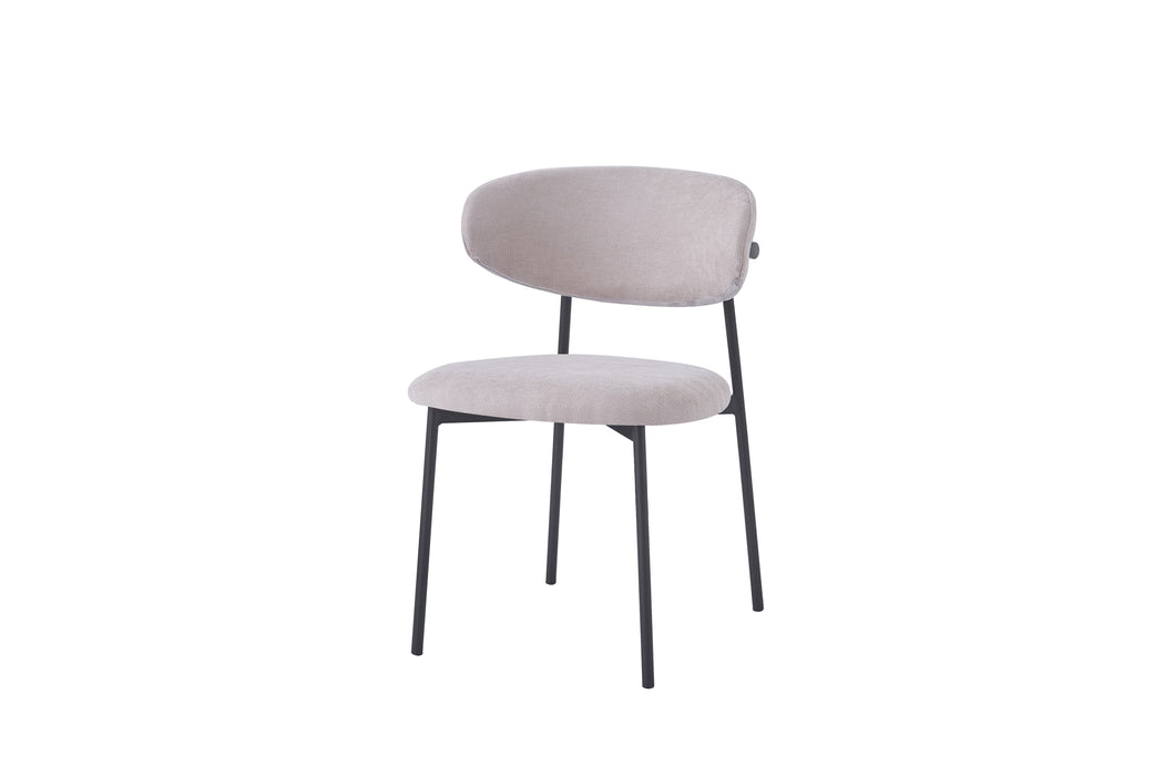 CHAISE LULU PIEDS METAL NOIR SERGE MOKA - image 2