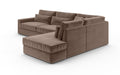 CANAPE LE BRISTOLA ANGLE DROIT VELOURS MOKA 315X230cm - image 3