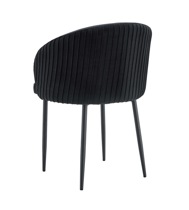 CHAISE AVEC ACCOUDOIR CARLITA NOIR PIED METAL NOIR - image 2