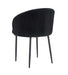 CHAISE AVEC ACCOUDOIR CARLITA NOIR PIED METAL NOIR - image 2