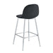 TABOURET DE BAR SCANDINAVE PIED CHROME VELOURS NOIR - image 3