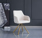 CHAISE AVEC ACCOUDOIR LOLA PIED GOLD TISSU ECRU - image 1