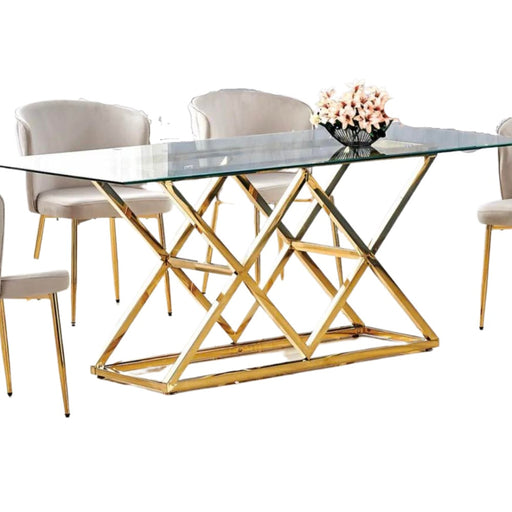 Table à manger TRIANGLE 180 cm 6 à 8 personnes #structure_gold