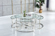 Table basse ELVE chrome Transparent 90x45 cm