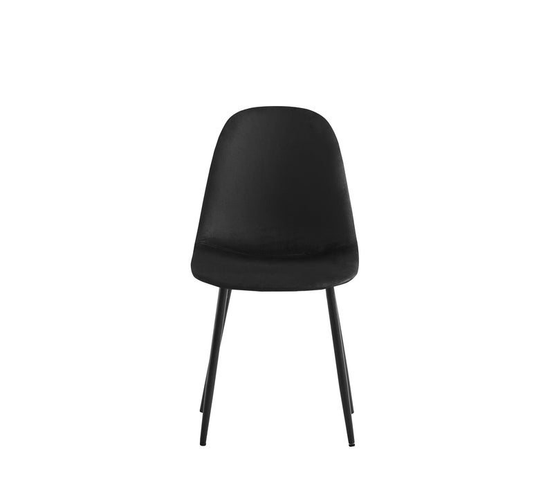 CHAISE SCANDINAVE PIED NOIR VELOURS NOIR - image 1