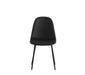 CHAISE SCANDINAVE PIED NOIR VELOURS NOIR - image 1