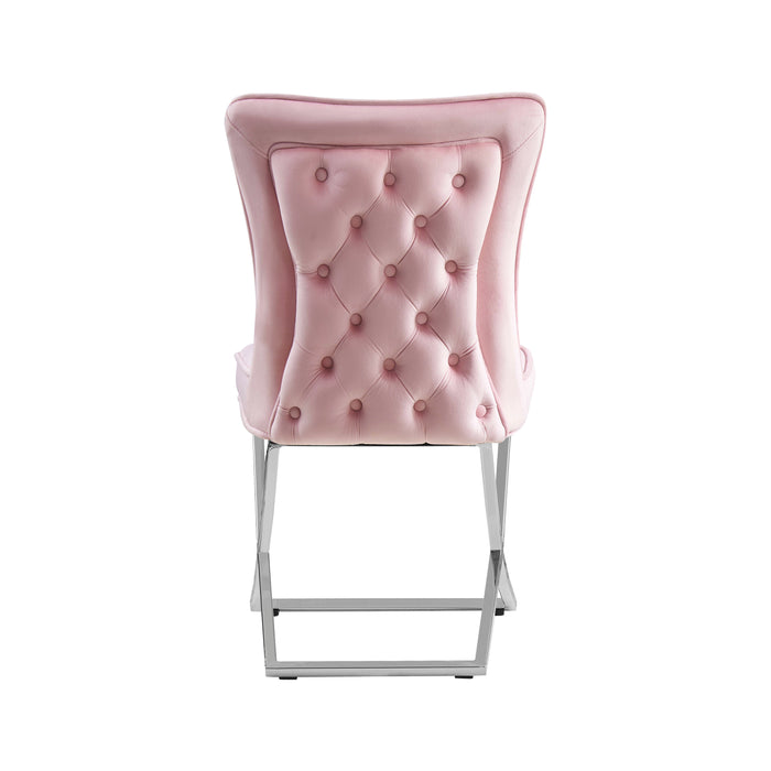 CHAISE GABRIELLE CHROME VELOURS ROSE PALE - image 3