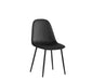 CHAISE SCANDINAVE PIED NOIR VELOURS NOIR - image 2