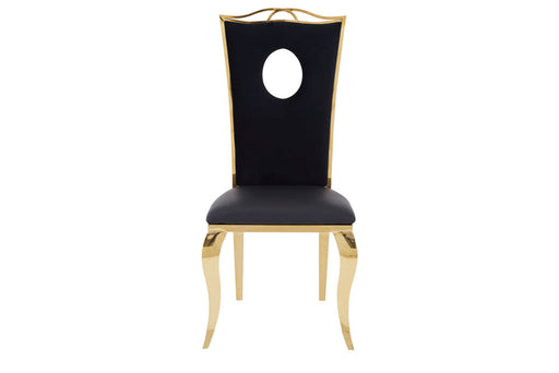 Chaise baroque ROYAL Gold Simili noir