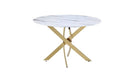 TABLE REPAS JESSICA GOLD MARBRE BLANC XXL120x75cm - image 3