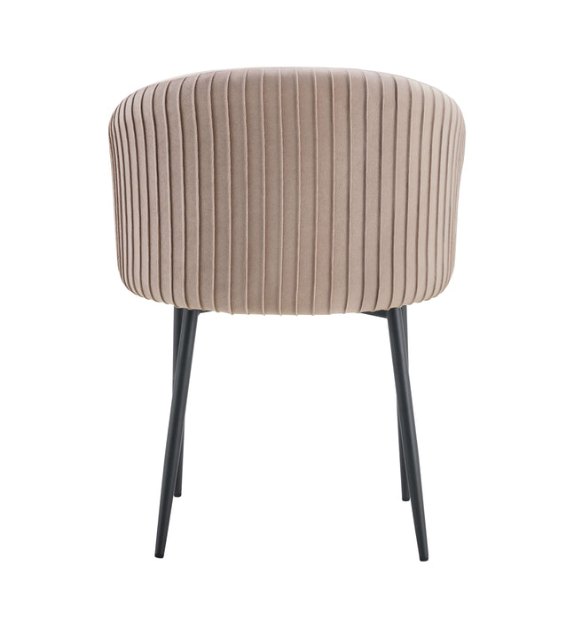 CHAISE AVEC ACCOUDOIR CARLITA MOKA PIED METAL NOIR - image 3