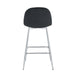 TABOURET DE BAR SCANDINAVE PIED CHROME VELOURS NOIR - image 2