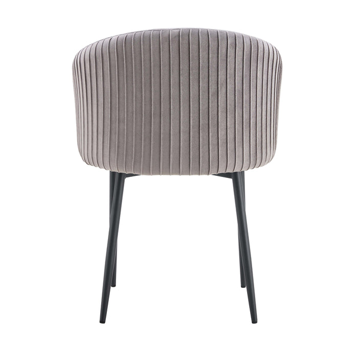 CHAISE AVEC ACCOUDOIR CARLITA GRIS PIED METAL NOIR - image 3