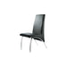 Chaise Fate chrome et simili cuir noir