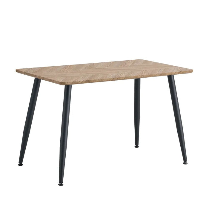 Table à manger style industriel en bois AMMO métal noir - image 1