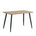 Table à manger style industriel en bois AMMO métal noir - image 1
