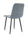 CHAISE ELISA PIED METAL NOIR VELOURS GRIS - image 2