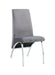 Chaise Fate chrome et velours gris