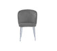Chaise moderne DIANA chrome velours gris