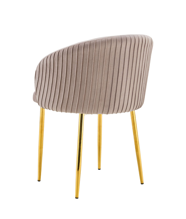 CHAISE AVEC ACCOUDOIR CARLITA MOKA PIED GOLD - image 2