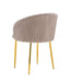 CHAISE AVEC ACCOUDOIR CARLITA MOKA PIED GOLD - image 2