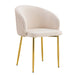 CHAISE AVEC ACCOUDOIR CARLITA BEIGE PIED GOLD - image 1