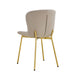 Chaise ELEN gold velours moka