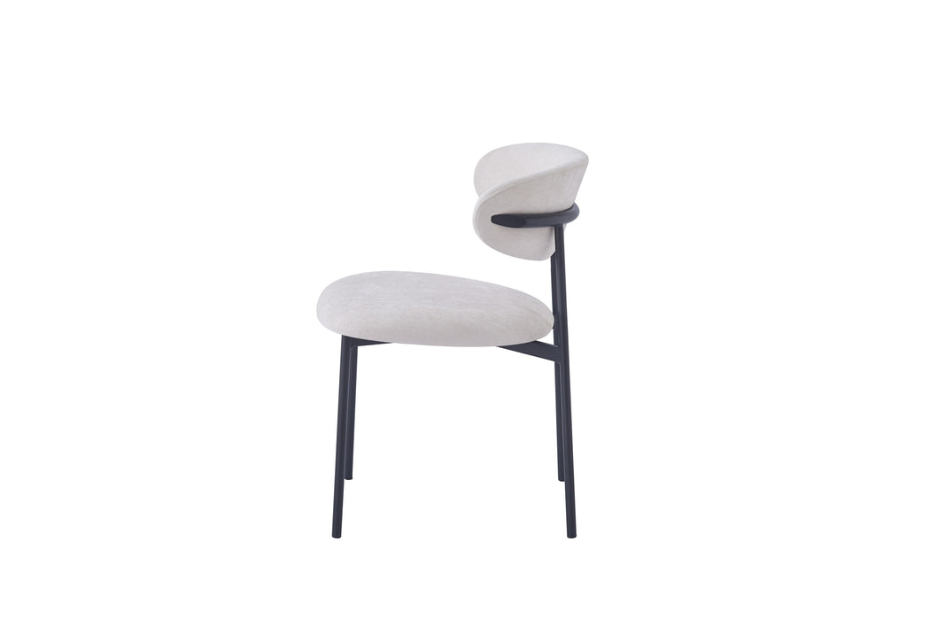 CHAISE LULU PIEDS METAL NOIR SERGE BEIGE - image 3