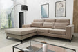 CANAPE ANGLE GAUCHE VELOURS BEIGE 265x200cm - image 1
