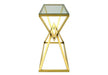 Console PYRAMID gold en verre Transparent 120x40x78 cm 