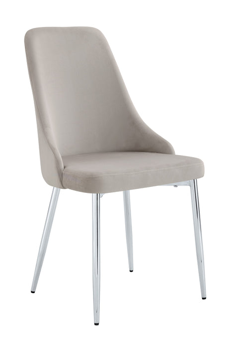 CHAISE BELIZE PIED CHROME VELOURS MOKA - image 1