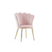 Chaise NYMPHEA pieds Gold assise Velours rose