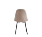 CHAISE SCANDINAVE PIED NOIR VELOURS TAUPE - image 3