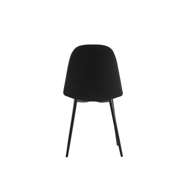CHAISE SCANDINAVE PIED NOIR VELOURS NOIR - image 3