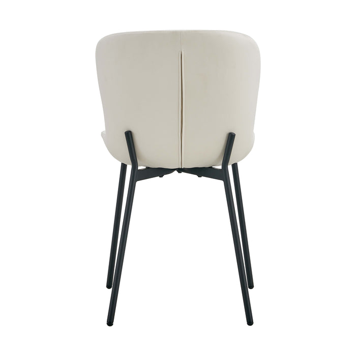 CHAISE HAILEY PIED METAL NOIR ASSISE ECRU - image 3