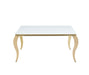 TABLE REPAS BAROQUE GOLD BLANC ULTRA 150x90x75 cm - image 1