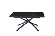 Table extensible ZEPHIR métal noir plateau Céramique Marbré noir