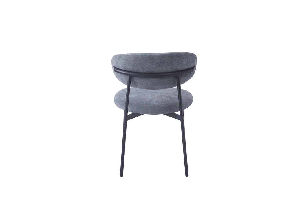 CHAISE LULU PIEDS METAL NOIR SERGE ANTHRACITE - image 4