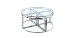 Table basse ELVE chrome Transparent 90x45 cm