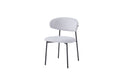 CHAISE LULU PIEDS METAL NOIR SERGE GRIS - image 1