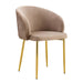 CHAISE AVEC ACCOUDOIR CARLITA MOKA PIED GOLD - image 1