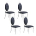 Chaise Noir ANGEL baroque Chrome simili cuir